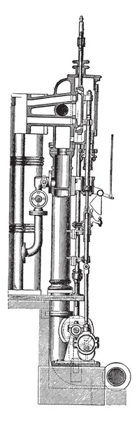 Tekintettel a Correy ravaszt mechanizmus, Vintage gravírozás. — Stock Vector