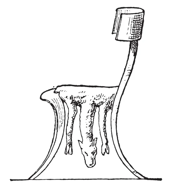 Greek chair, vintage engraving. — Stock Vector