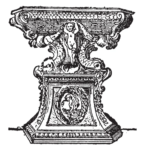Соляной шейкер, в честь Дж. Дж. Лепотра, винтажная гравировка . — стоковый вектор