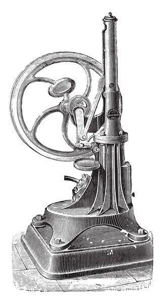 Descrição geral Bisschop engine, vintage engraving . —  Vetores de Stock