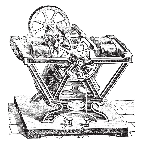 Motor Froment, gravura vintage . —  Vetores de Stock