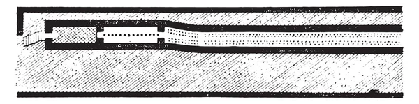 Plano de una bodega romana, grabado vintage . — Vector de stock