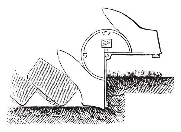 Severský Plow, průřezový nebo vecí konec, pan Chauvet-Pillement, — Stockový vektor