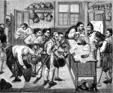 Danışma, on yedinci cent başında tablo