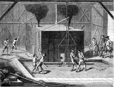 Smelters, Louis Xiv heykelinin Font, yön o altında