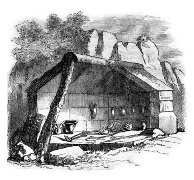 Çömlekçi sanat, vintage gravür.