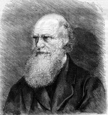 Charles Darwin Nisan 1882'de bir fotoğraf, vintage sonra öldü
