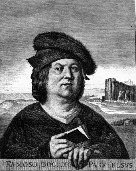Paracelsus, Drawing Bocourt, after a painting of the Naney Museu — Stockfoto