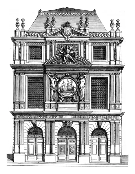 Fassade des Hauses der Tuchhändler in Paris im 17. Jahrhundert — Stockfoto