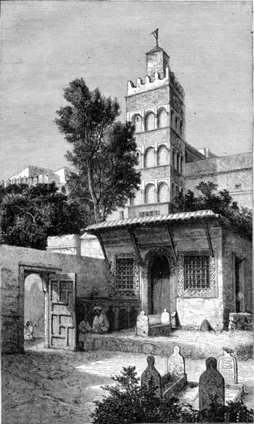 Zaouia Sidi Abderrahman, Pelindung Aljir, ukiran antik . — Stok Foto