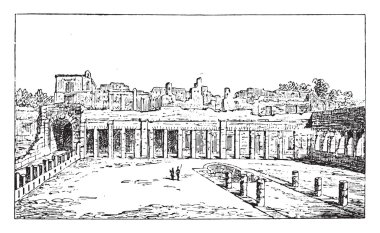 House Diomedes, vintage gravür.