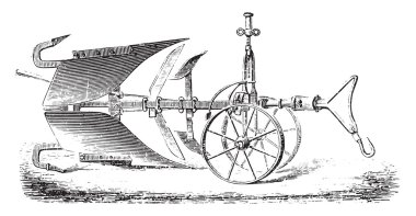 Pulluk çift-Delahaye Terzi her iki ayak subsoiler, vintage ile 