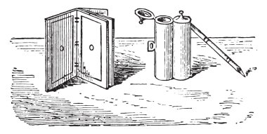 InkWell, kalem ve tabla, vintage oyma.