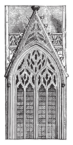 Gothic window of the late fifteenth century arch tierce point th