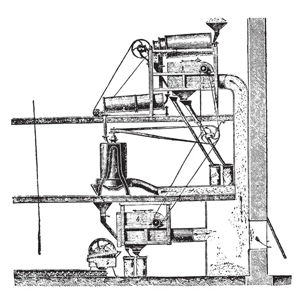 Kit de nettoyage Mr. Rose, gravure vintage . — Image vectorielle