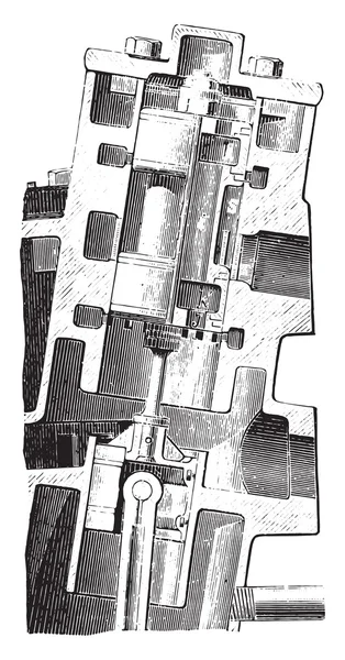 Westinghouse Motor. Drawer Cup, vintage engraving. — 图库矢量图片