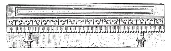 Лікійських ліжко, Старовинні гравіювання. — стоковий вектор