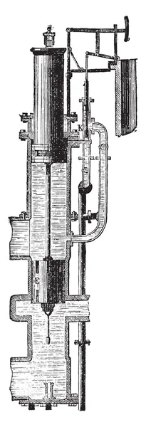 Tweede periode van distributie, vintage gravure. — Stockvector