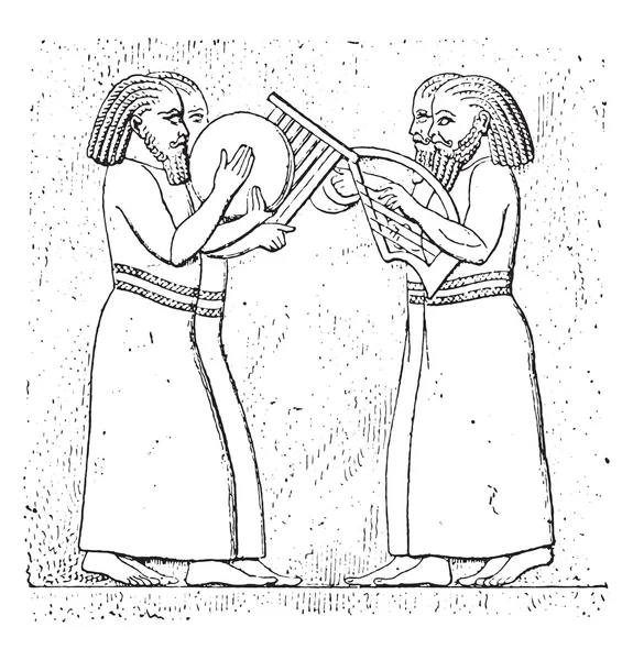 Süryani müzisyenler, (Kuyunjik bir kabartma sonra), vintage e