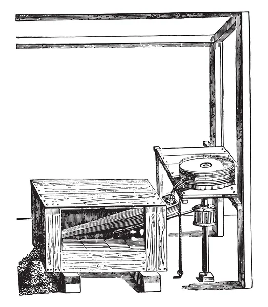 Peneira mecânica inventada por volta de 1552, após o Fausto Veranzio —  Vetores de Stock