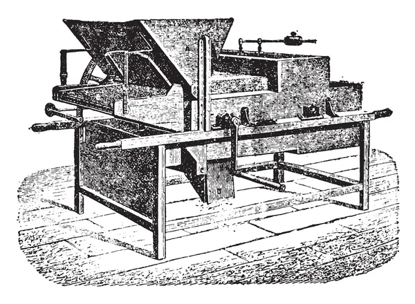 Tarımwinnower, vintage gravür.