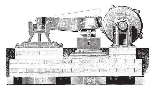 Přední kladivo, vintage gravírování. — Stockový vektor