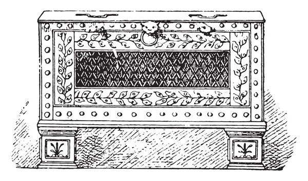 Cassaforte a Pompei, incisione vintage . — Vettoriale Stock