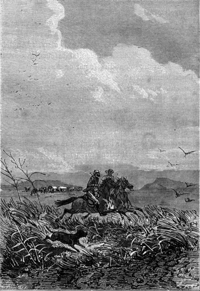 O zamanlar özgürdüler, vintage gravür.