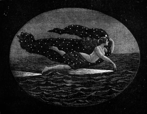 It is believed see a Naiad drag on the airwaves and bring forth — Stock Photo, Image