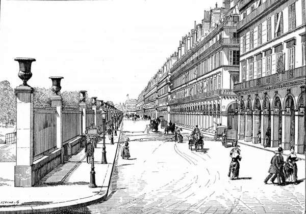 Rue de Rivoli, винтажная феерия . — стоковое фото
