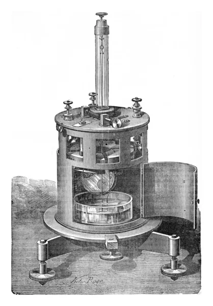 Mr. Mascart electrometer symmetrical, built by Mr. Carpentier, v — Stock Photo, Image