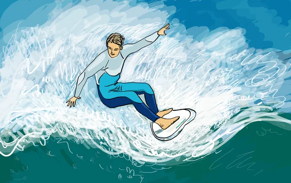 Dalgalarda sörfçü