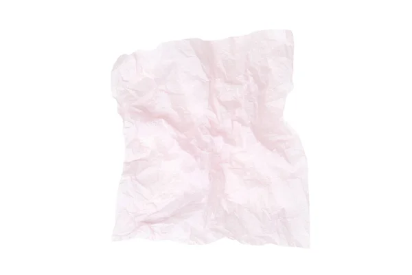 Crumpled Paper Isolated White Stock Image