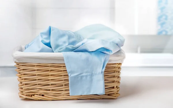 Basket Laundry Table Royalty Free Stock Images