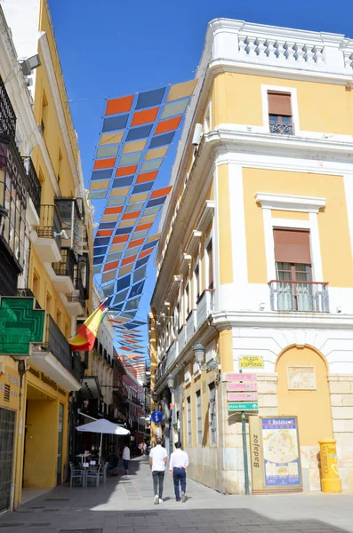 Rua Comercial Cidade Badajoz — Fotografia de Stock