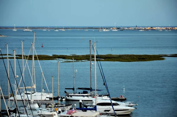 Barcos Recreio Numa Marina Algarve — Fotografia de Stock