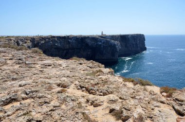 Sagres 'in burnundaki deniz feneri