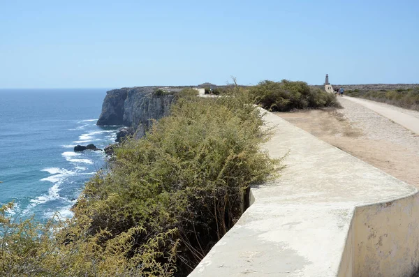 Algarve 'deki tarihi Sagres kalesi.