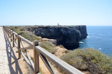 Algarve 'deki Sagres' in baş köşesine bak
