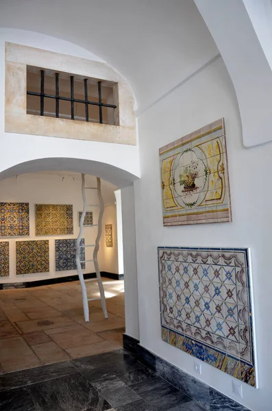Estremoz Müzesi Nde Eski Fayansların Sergilenmesi — Stok fotoğraf