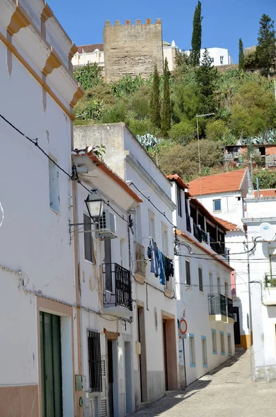 Häuser Und Burg Dorf Alcacer — Stockfoto