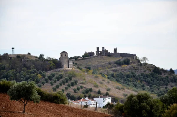 Castelo Muito Antigo Paisagem Alentejana — Fotografia de Stock