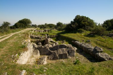 Islamic archaeologic ruins in Palmela clipart