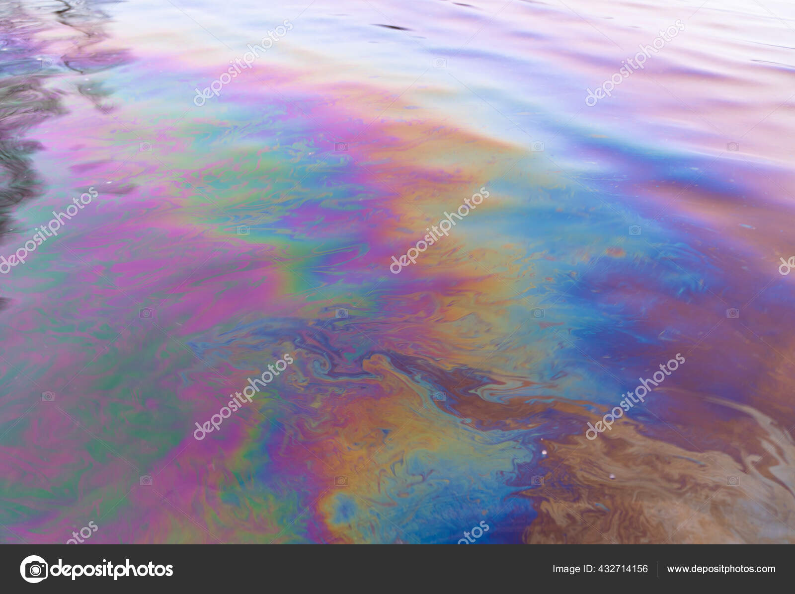 Znečištění Ropné Vody Ekologická Katastrofa Slick Průmysl Ropné Palivo ...