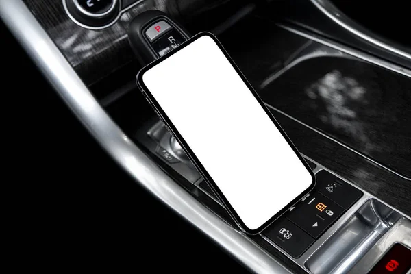Smartphone Car Use Navigate Gps Driving Car Smartphone Mobile Phone — Stock Photo, Image