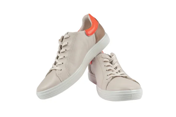 Stylish Leather Shoe Isolated White Background Leather Fashionable Shoes Isolated — Stock Photo, Image
