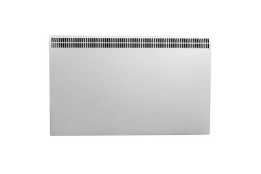 Elektrikli ısıtıcı bataryası beyaz arka planda izole edilmiş. Radyatör. Ev elektrikli ısıtıcı konvaktörü izole edildi. Isıtma taşıyıcısı.