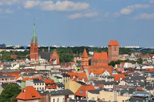 Panoramiczny widok z Torunia, Polska — Zdjęcie stockowe