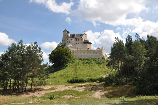 Veduta del castello di Bobolice in Polonia — Foto Stock