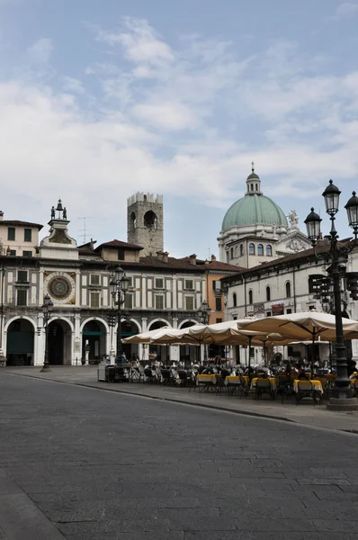 Piazza della Loggia, Brescia, Olaszország — Stock Fotó